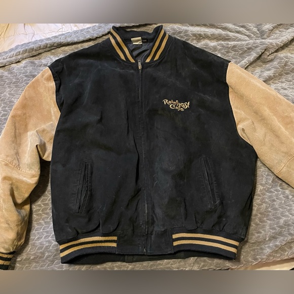 RAINFOREST Jackets & Coats Rainforest Cafe Leather Bomber Jacket